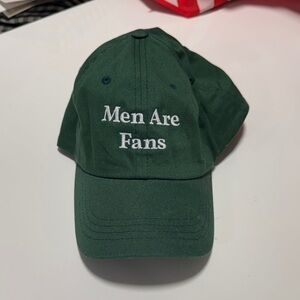 Dark Green 'Men Are Fans' Embroidered Baseball Cap